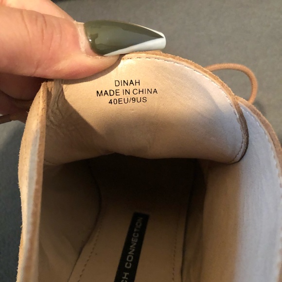 French Connection Dinah Suede Lace Up Ankle Boots - Picture 7 of 8